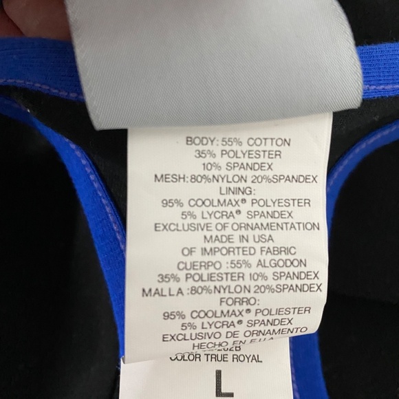 NWT CoolMax Athletic Works Sport Bra Top - Picture 7 of 7